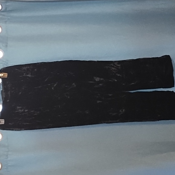 Giorgio Armani Black Crush Velvet Pants - Picture 3 of 4